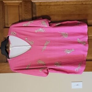 COPY - Pink tee with leopard print